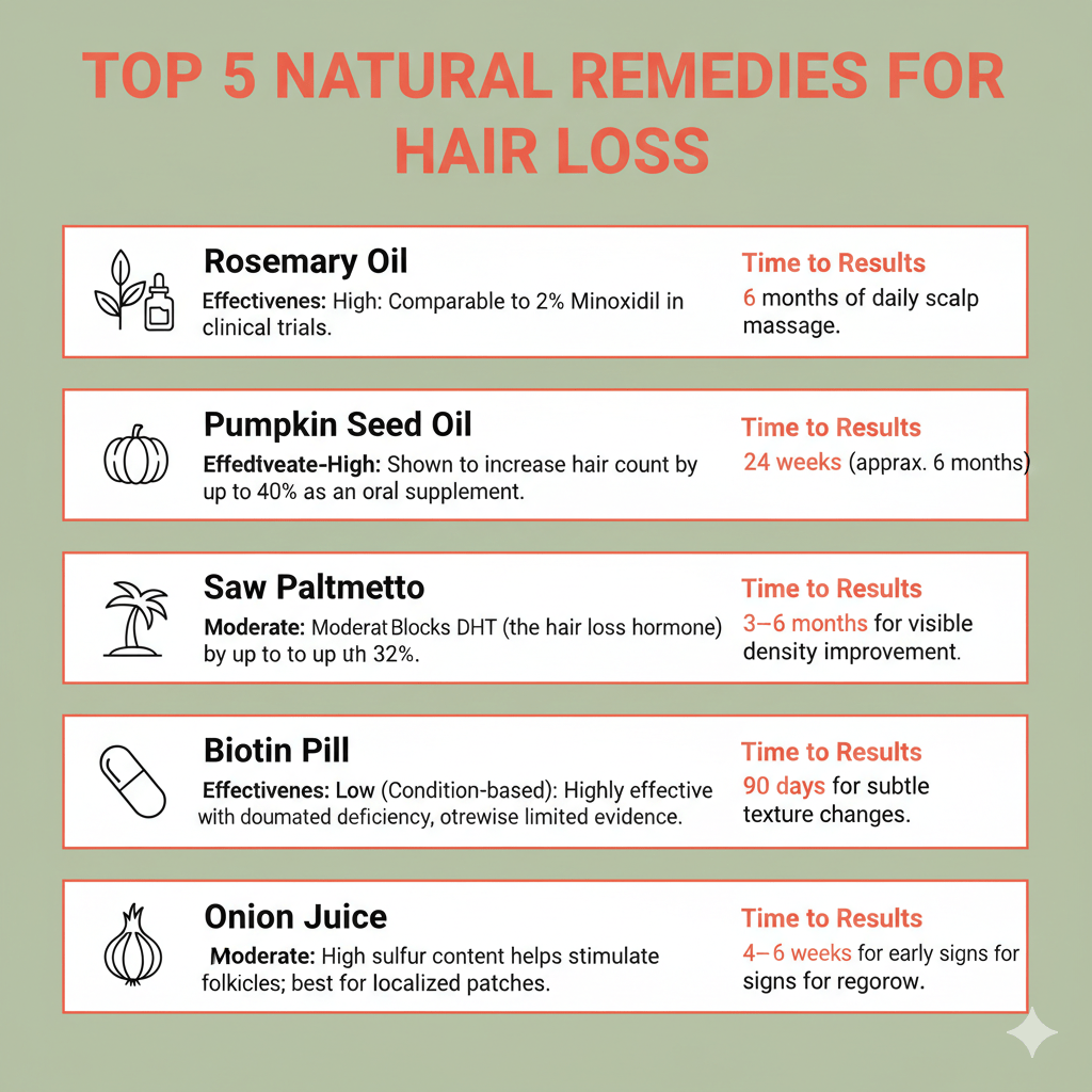 10 Natural Remedies for Hair Loss That Actually Work (According to Dermatologists) 6 hair loss remedies comparison chart